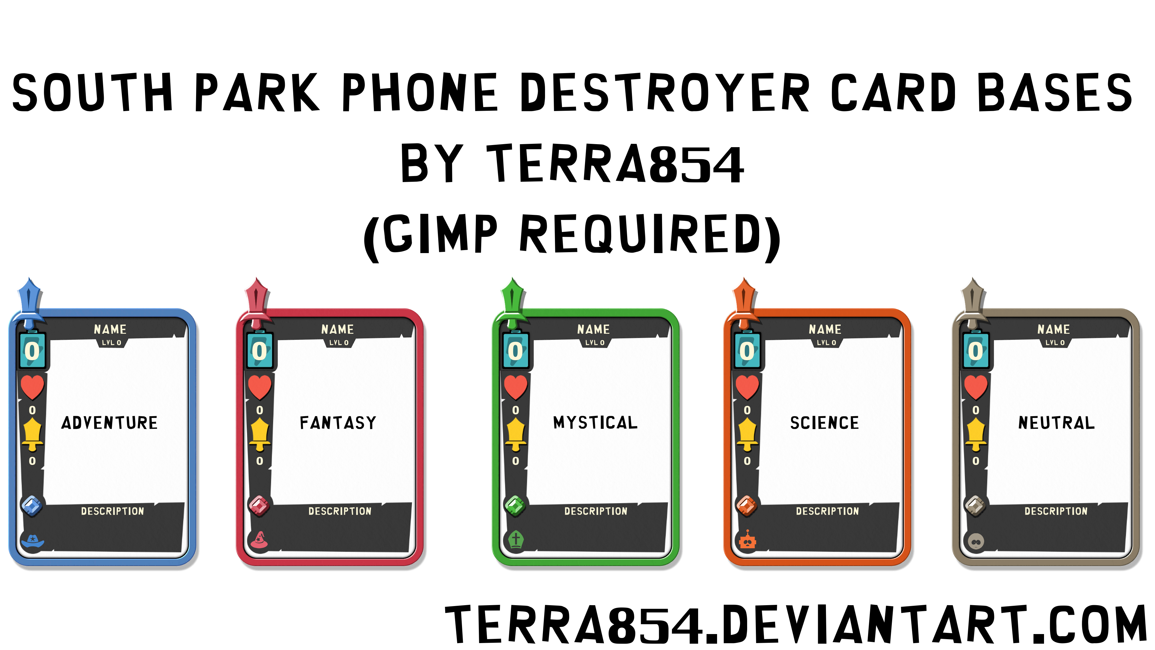 South Park Phone Destroyer Card Bases By Terra854 On Deviantart