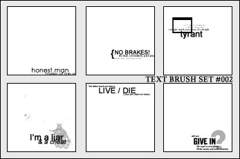 Ps7 Text brush set 2