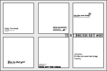 Ps7 Text brush set 5