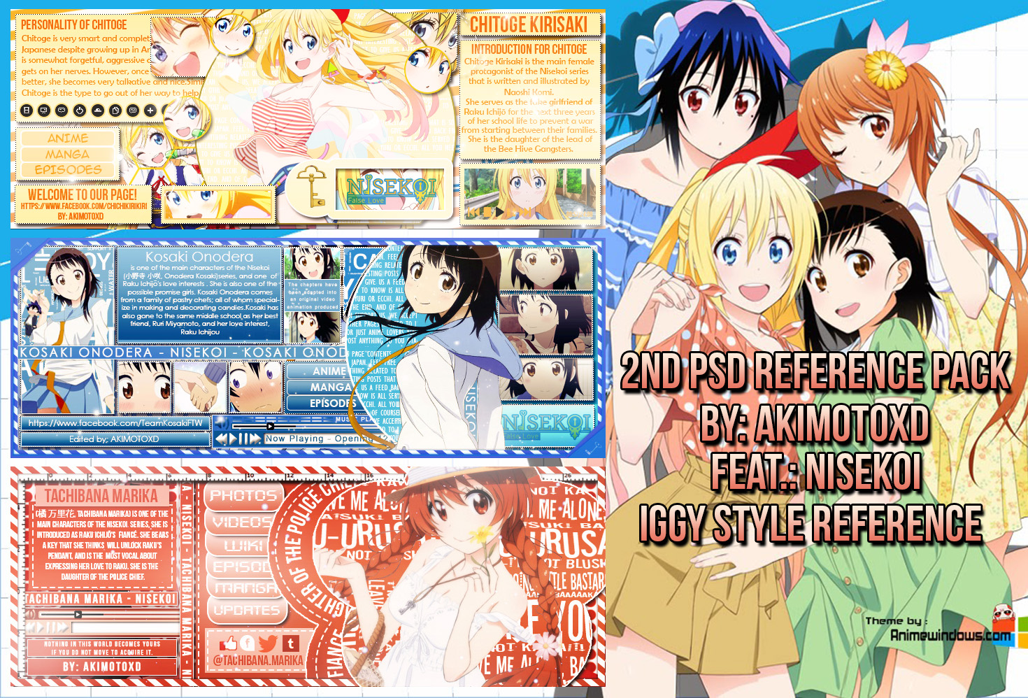 2nd PSD Reference Pack Iggy Style feat.: Nisekoi by AKIMOTOXD on DeviantArt