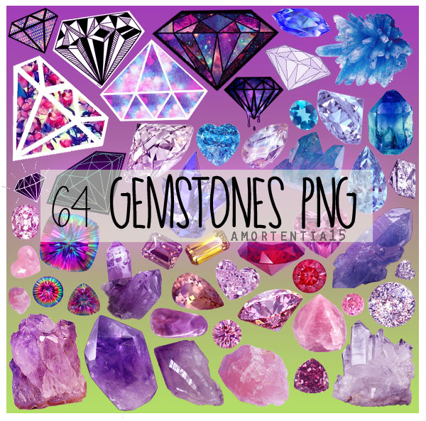 64 Gemstones PNG