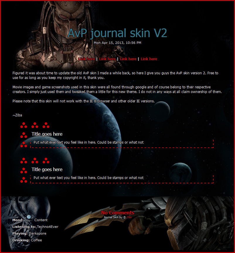 AvP journal skin v2