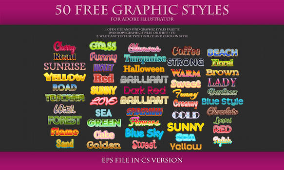 50 FREE Styles for Adobe Illustrator