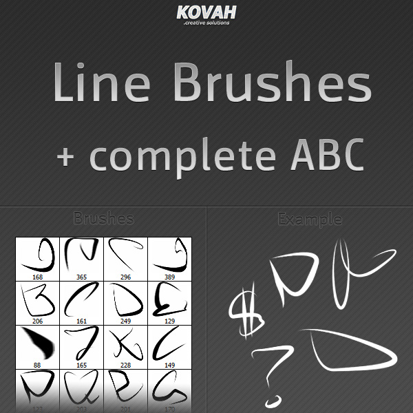 Line Brushes + complete ABC by theKovah on DeviantArt