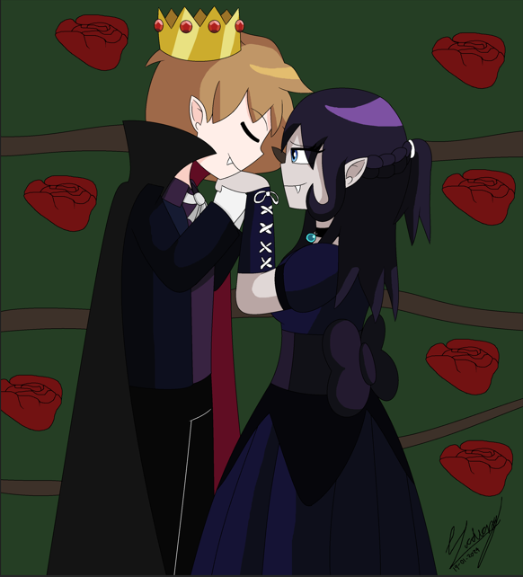 Prince Blade and Princess Mariana-kiss on the hand