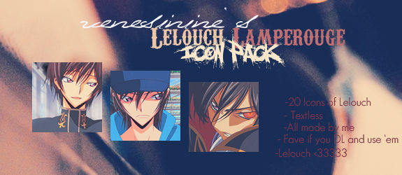 Lelouch Lamperouge Icon Pack.