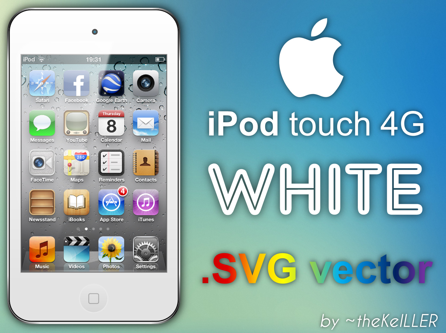 iPod touch White SVG