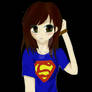 Hollypop in a Superman T-Shirt