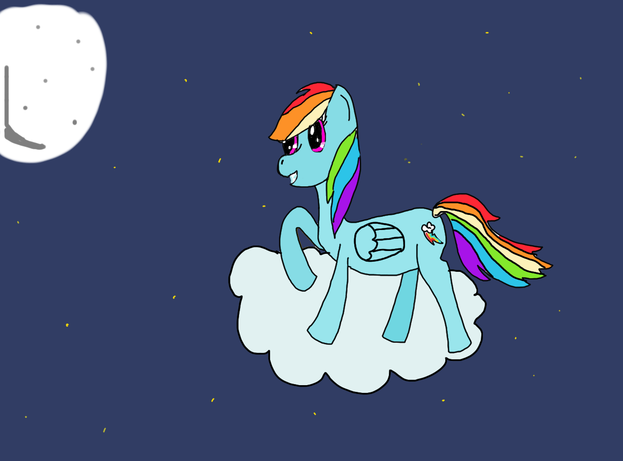 Stary Night Rainbow Dash by adorkablecrafts on DeviantArt