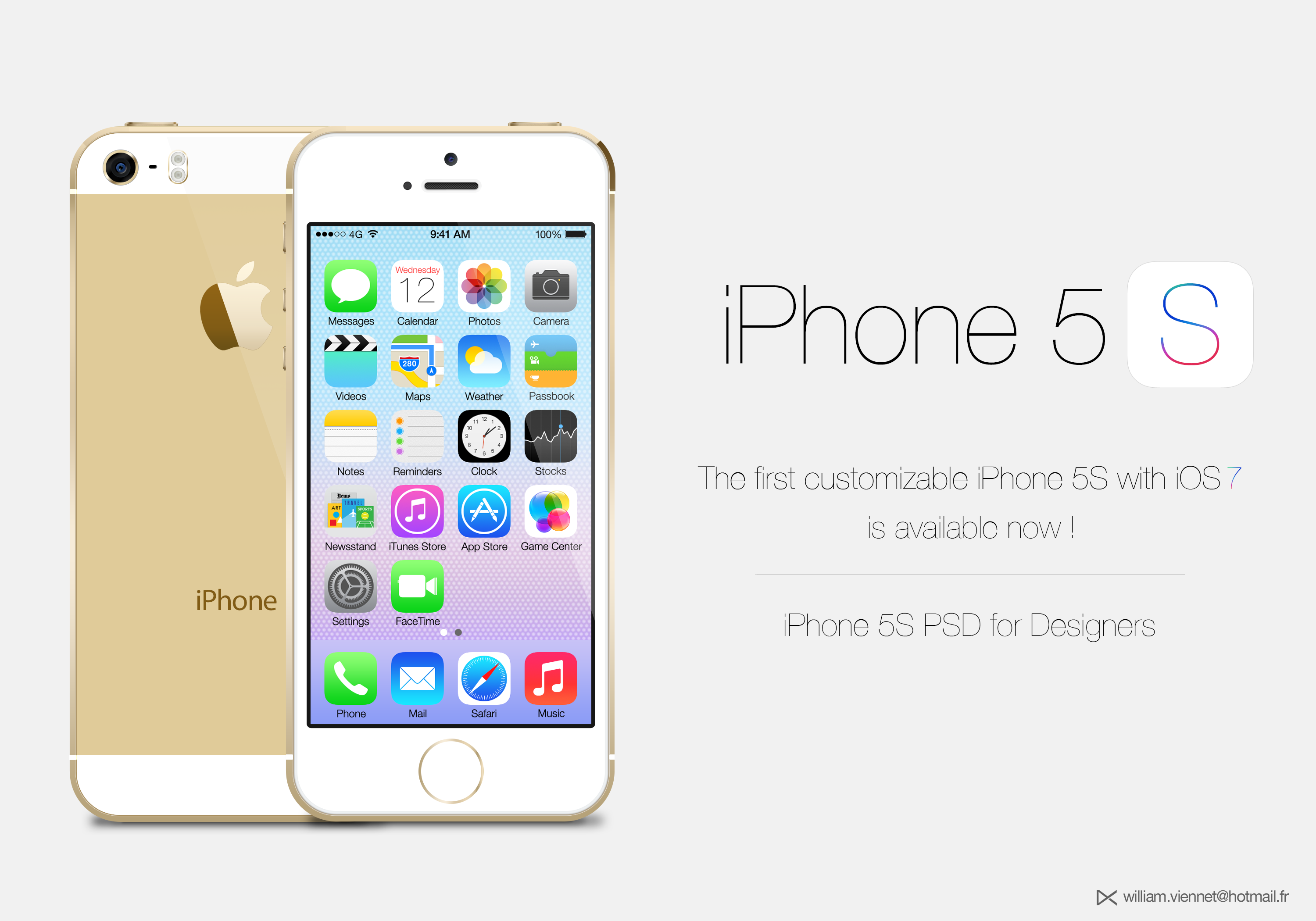 Iphone 5s Gold Customizable Psd By Willviennet On Deviantart