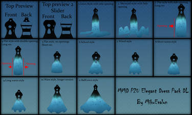 MMD P2U Elegant Dress Pack DL