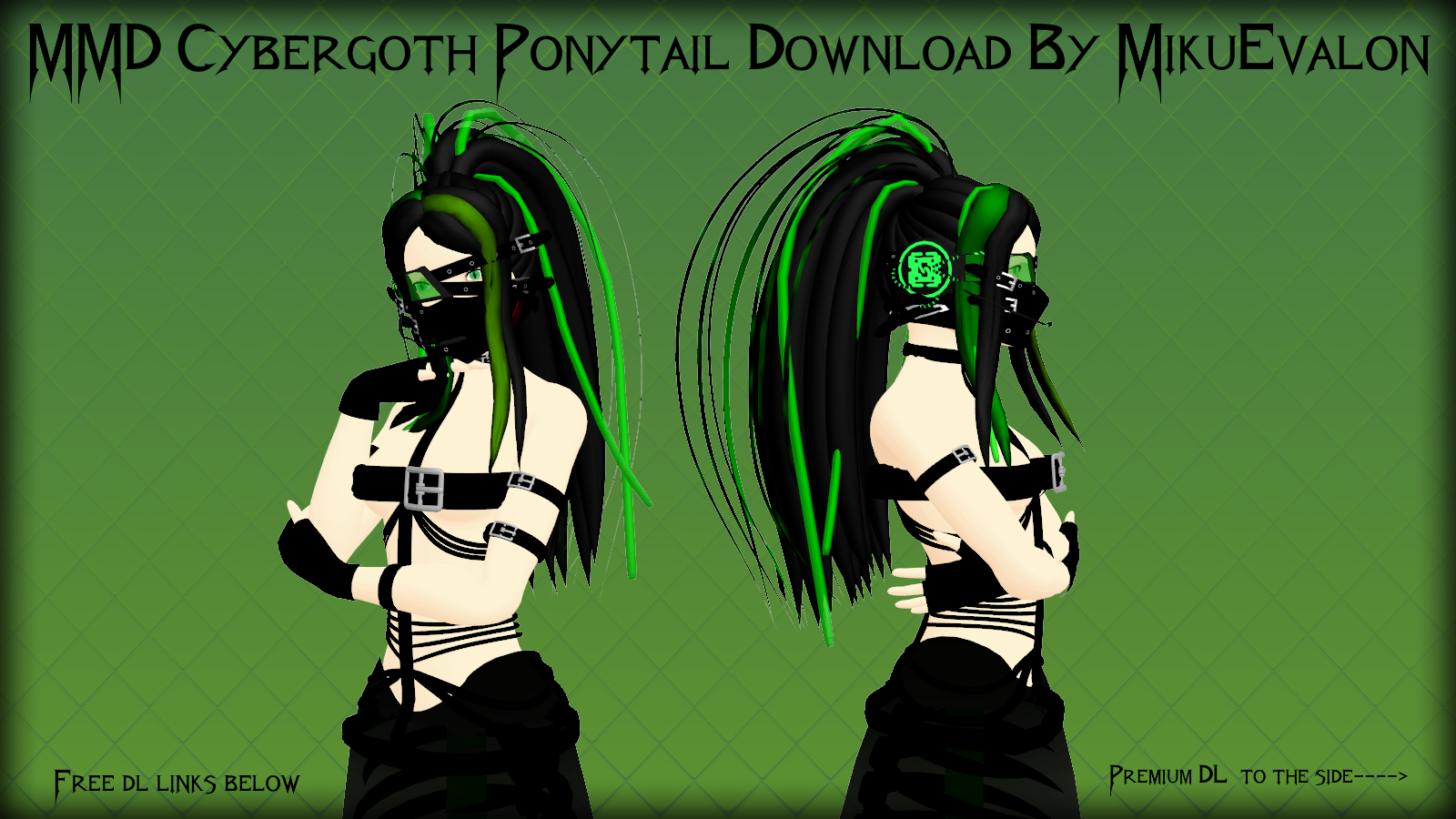 MMD Cybergoth Ponytail Download {Down}