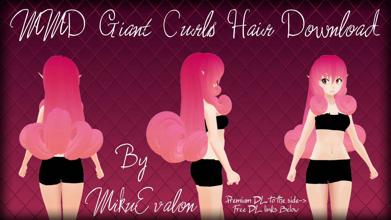 MMD Giant Curls Hair Download {Down}