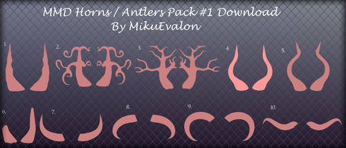 MMD Horns/Antlers Pack #1 Download