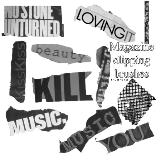 Magazine Clipping Brushes by AlenaJay on DeviantArt