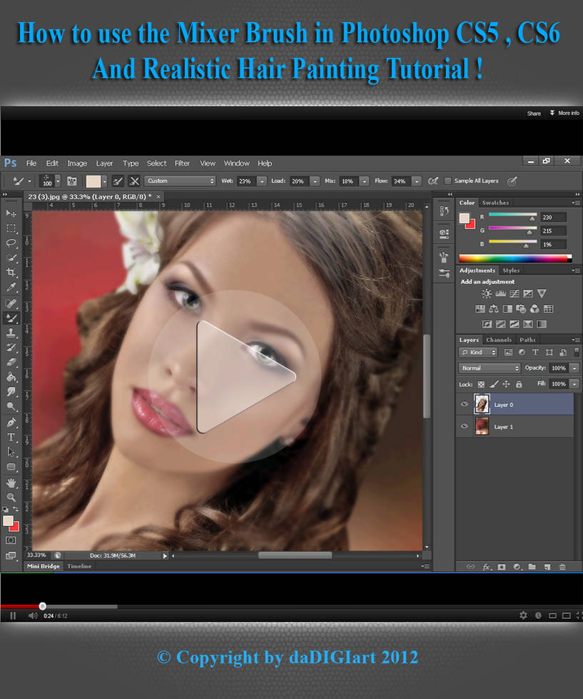 Realistic Hair Painting Tutorial by DIGI3D on DeviantArt