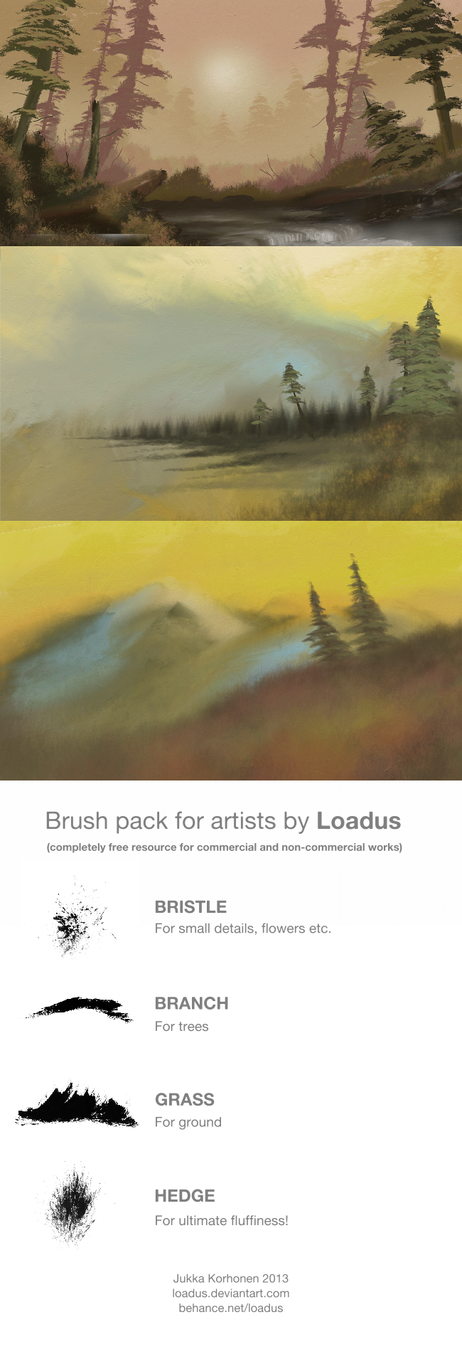 Nature Brushes set