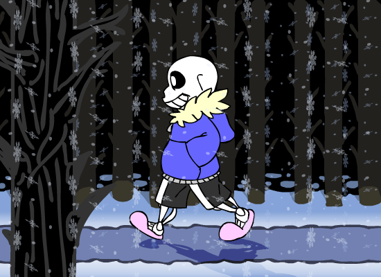 Sans Walking Complete with Background