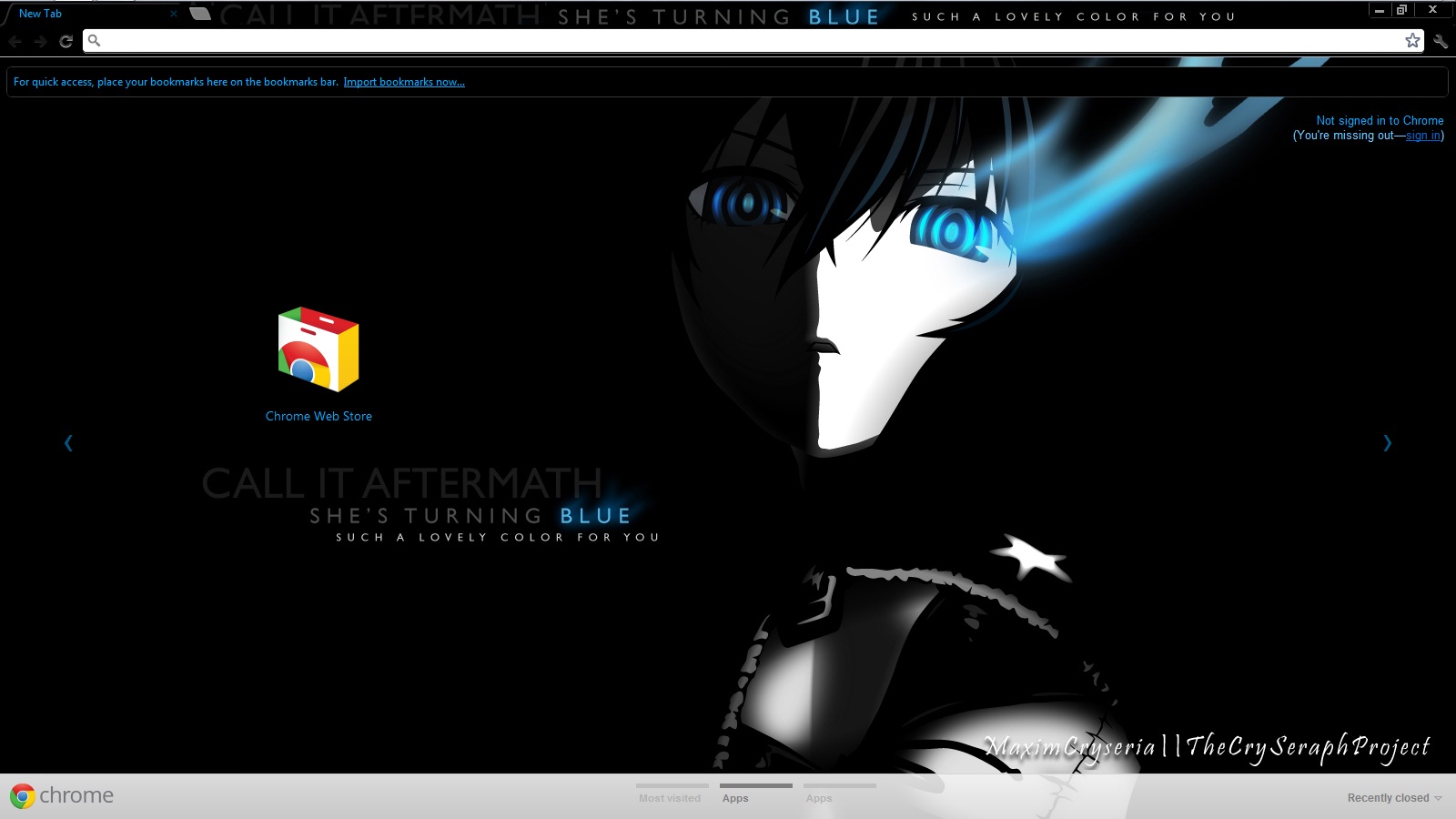 Chrome Theme BRS: Black Rock Shooter