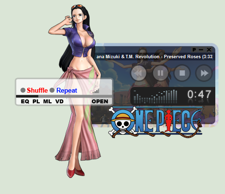 One Piece Robin Modern Winamp Skin