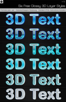 6 Free 3D Glossy Layer Styles