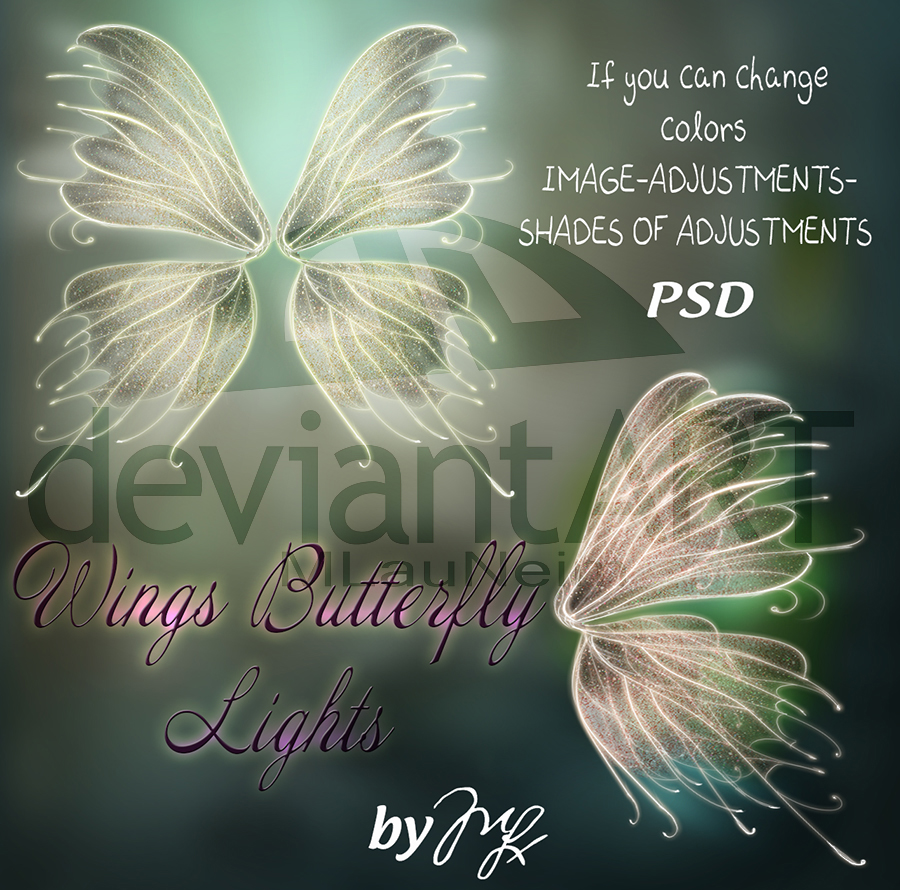 Wings Butterfly Glitter PSD