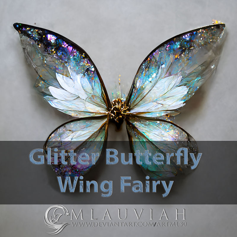 Glitter Rainbow Wings - Fuchsia