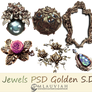 SD Jewels Brooch Gold PSD FREE