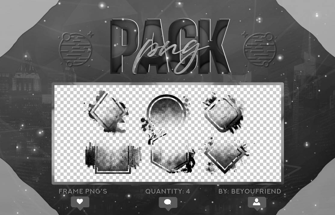 #24 - Grunge Frames Pack PNG by BeYouFriend on DeviantArt