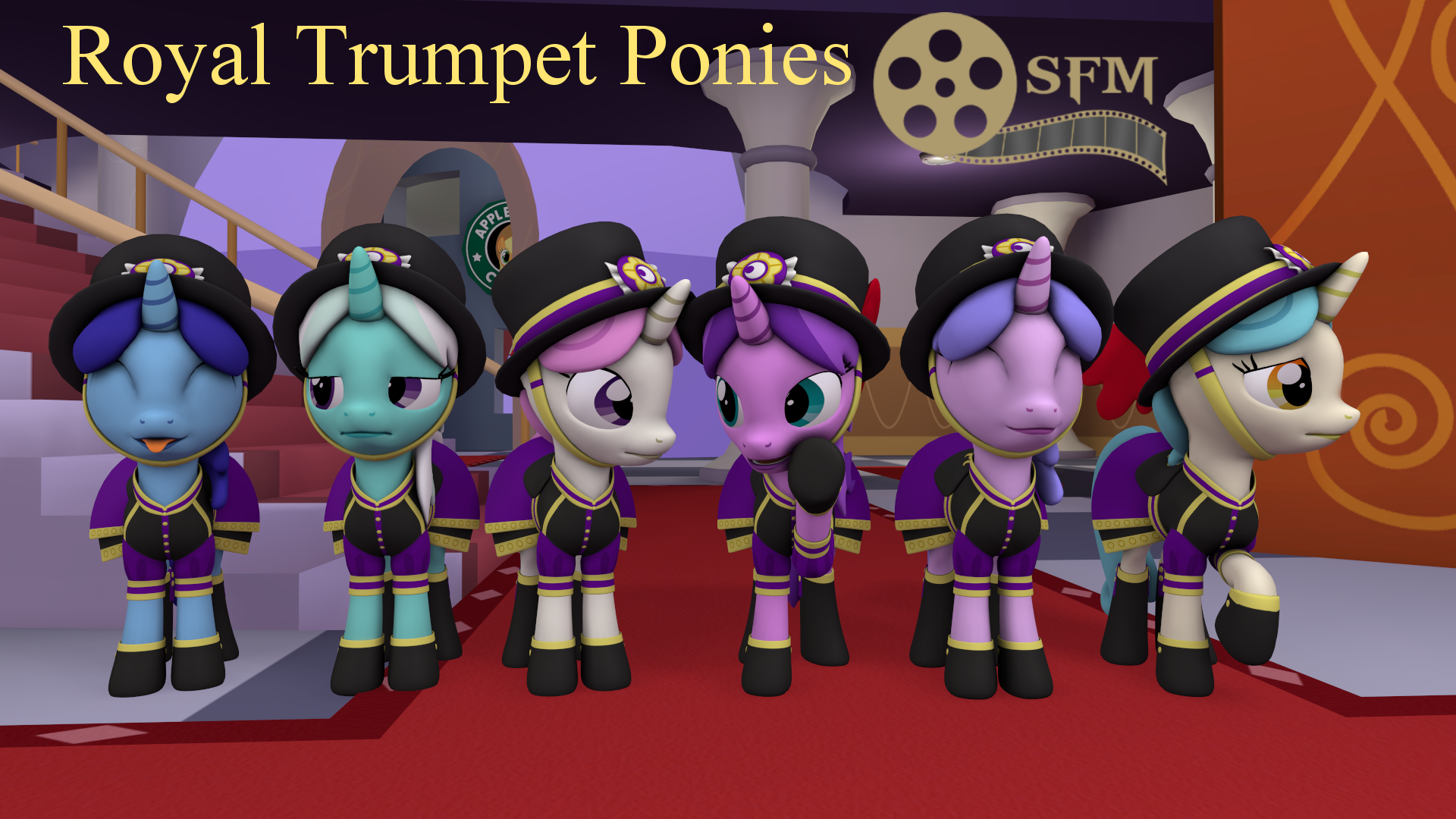 (DL)(SFM) The Royal Trumpet Ponies