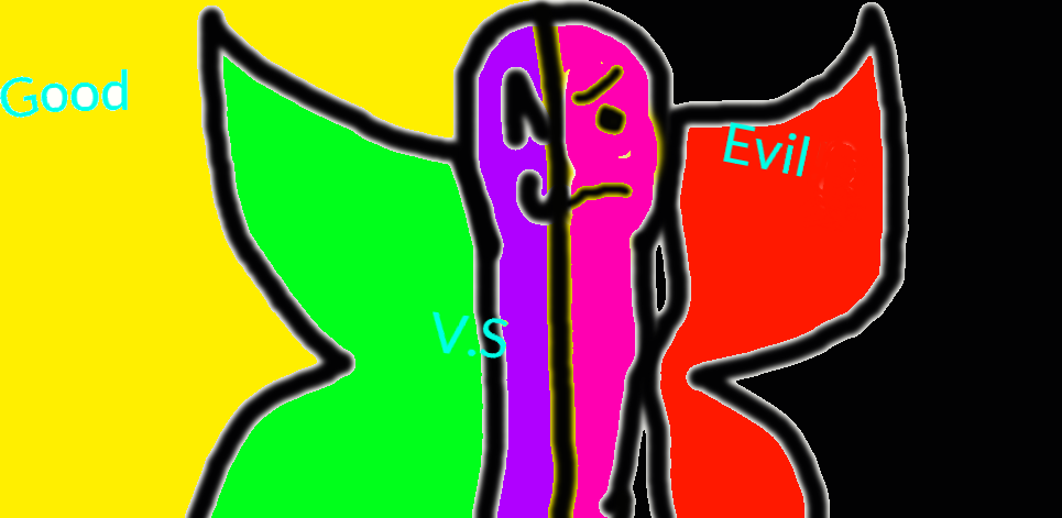 GOOD VS EVIL by woohdeedie on DeviantArt