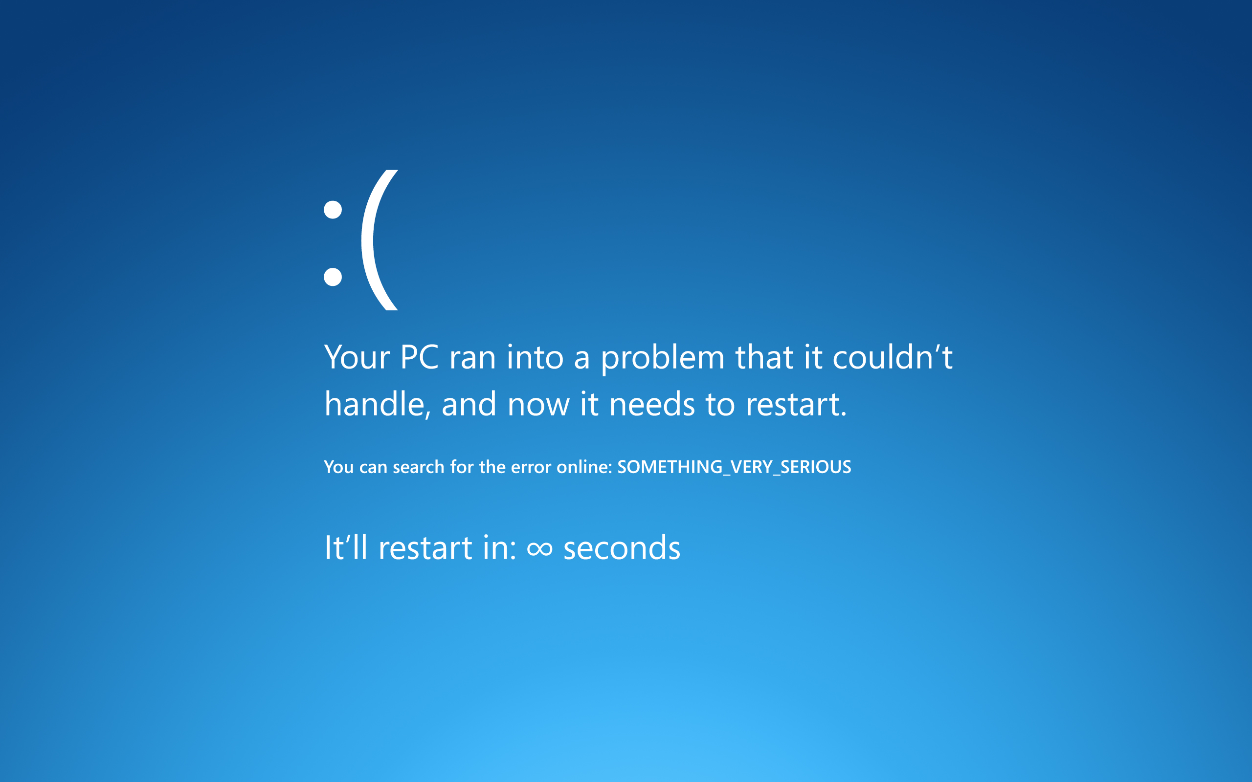 Blue screen of sadness