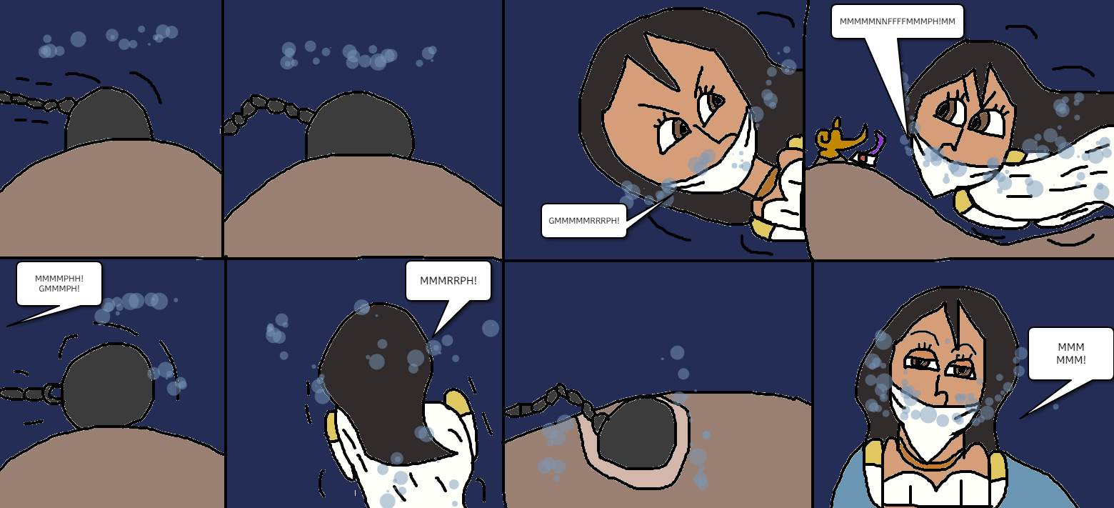 Princess Alana tied up in water, page 8 by mattjohn1992 on DeviantArt
