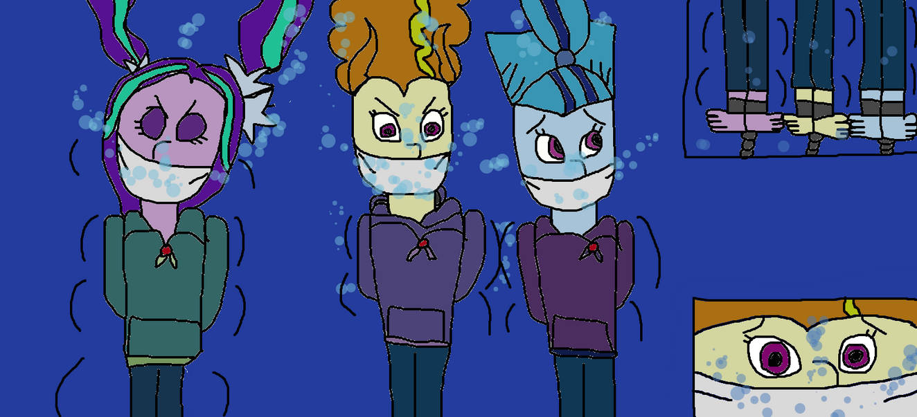 3 Dazzlings tied up in the water Deep by mattjohn1992 on DeviantArt