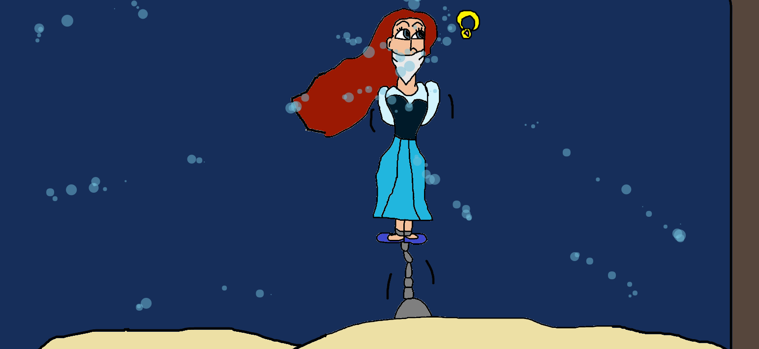 Ariel Human tied up in the Sea Deep by mattjohn1992 on DeviantArt
