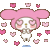 My Melody Emoji: Hearts