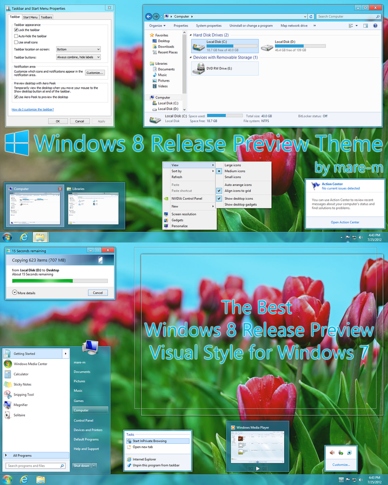 windows 8 release preview theme for windows 7