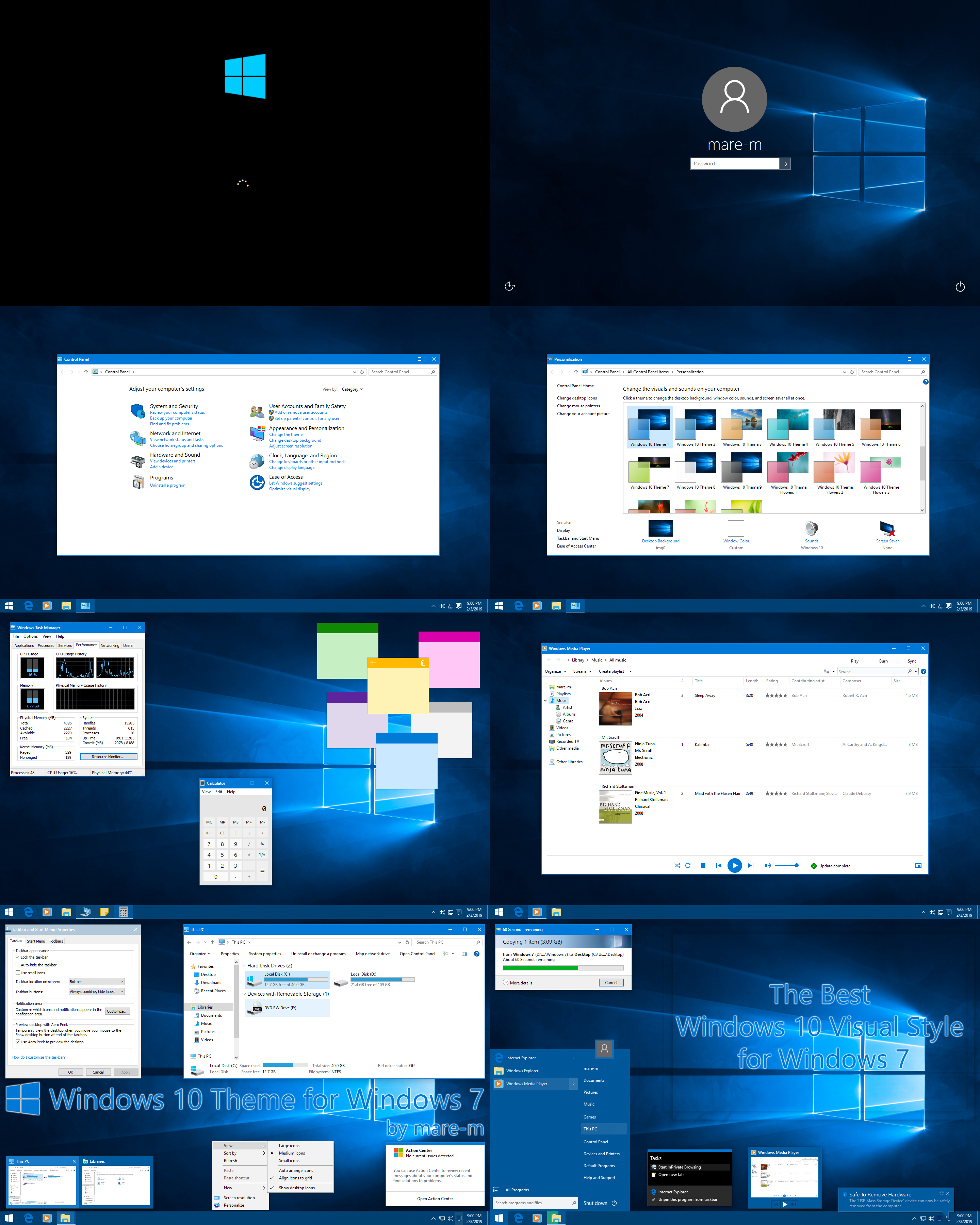Windows 10 Theme for Windows 7 by mare-m