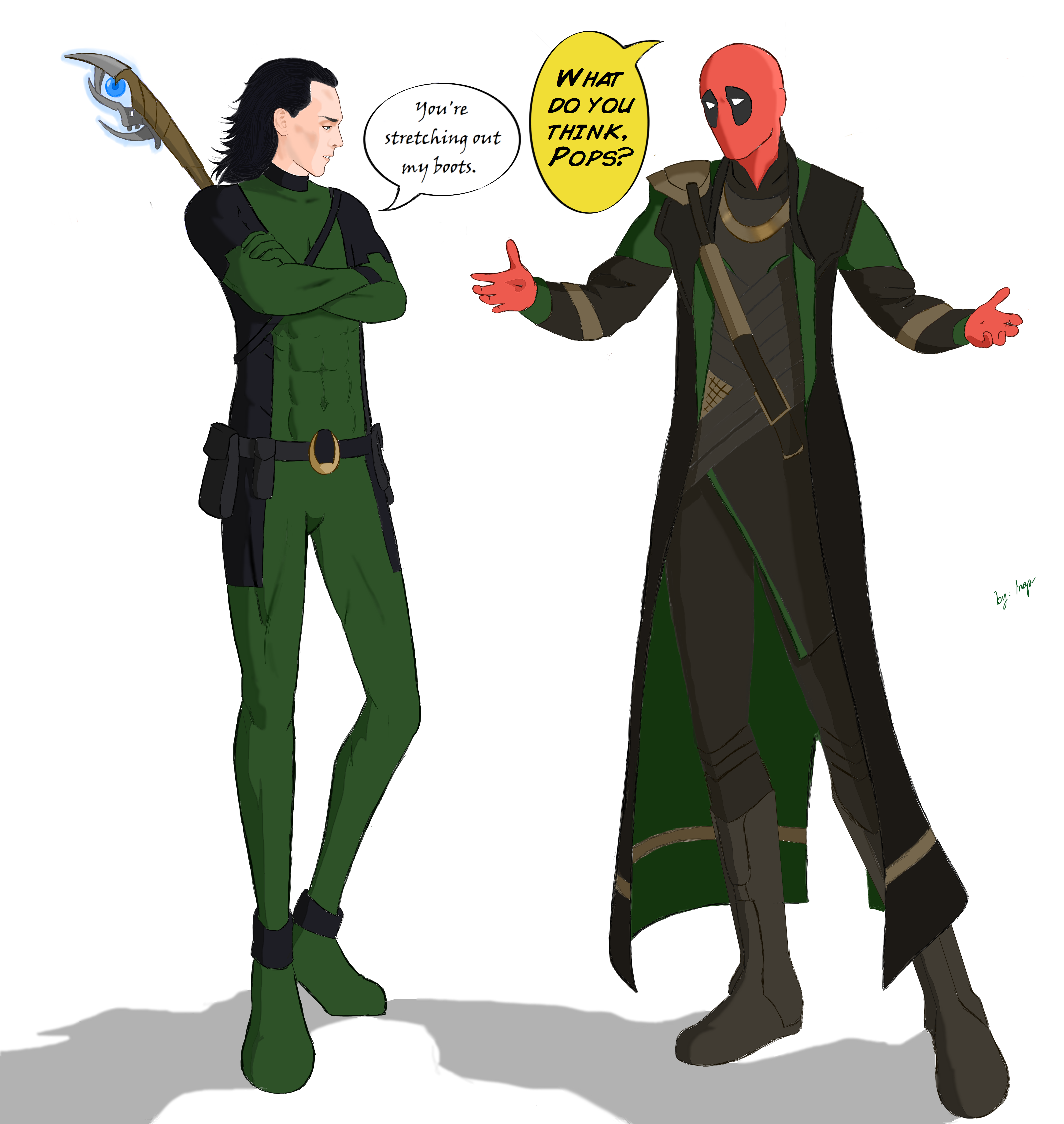 Deadpool Becomes a TVA Agent in Loki Crossover Art