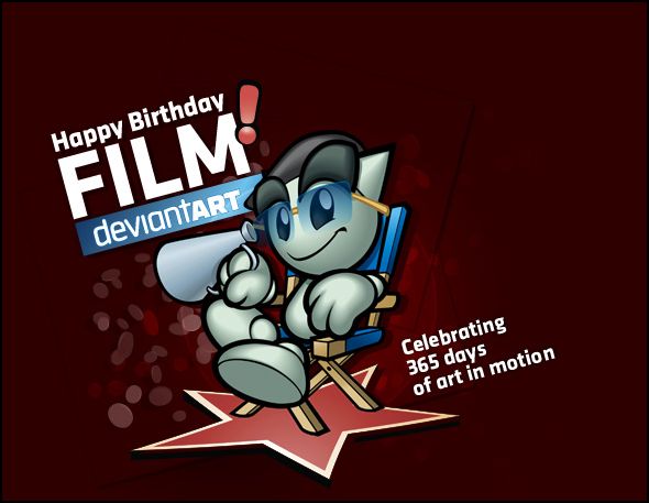 Film Birthday CSS and text