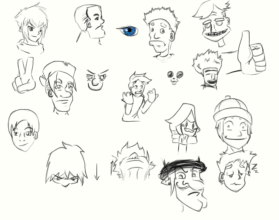 head doodles by Medical-Joker on DeviantArt