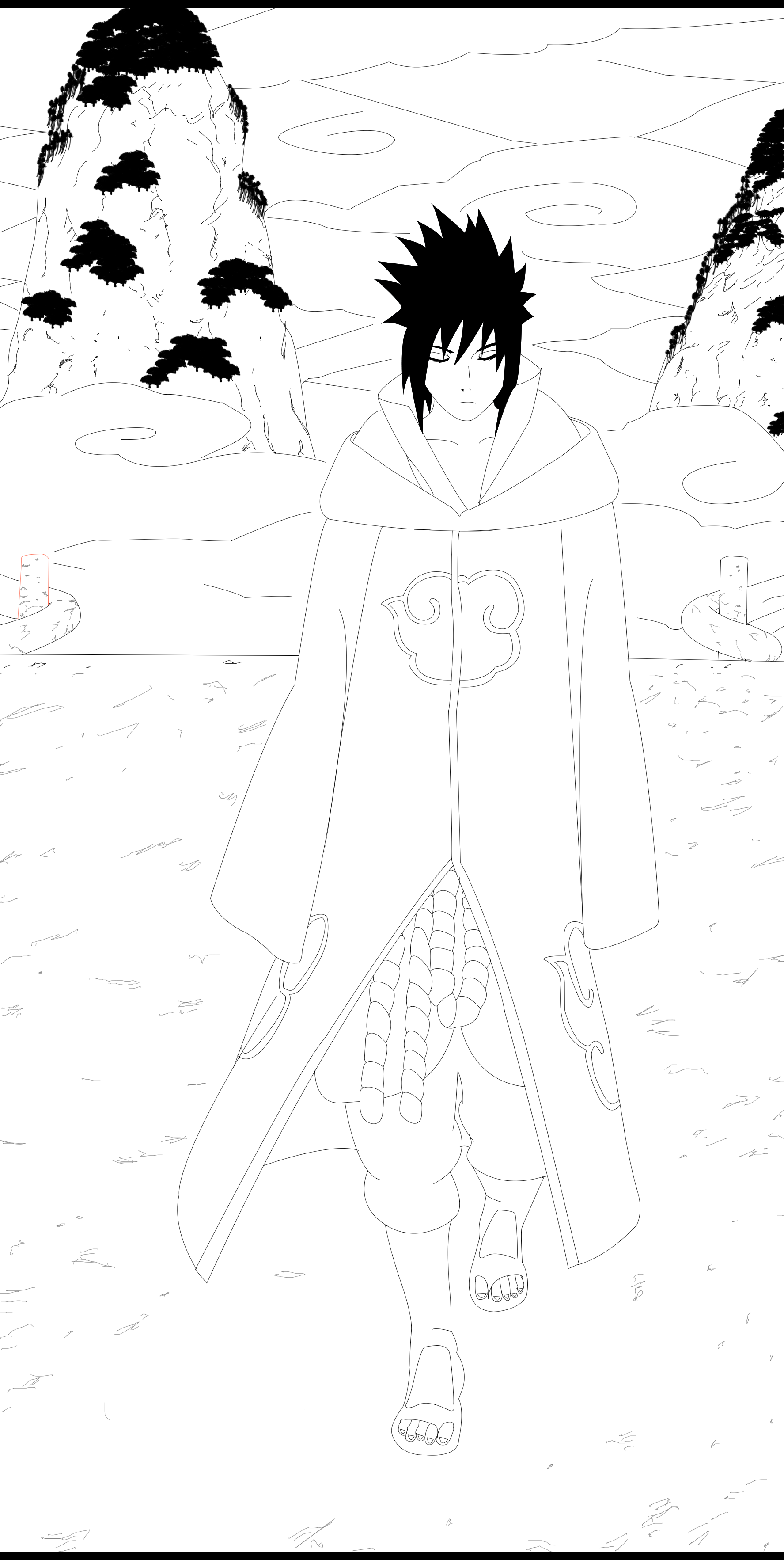 Uchiha Sasuke Lineart