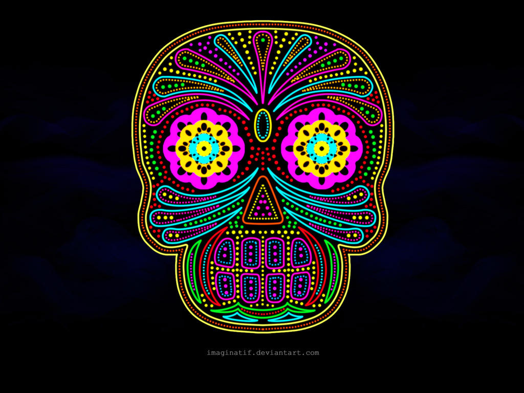 Mexican Skull - Wallpaper by i-maginatif on DeviantArt