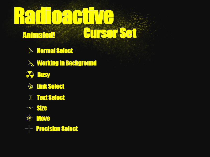 Radioactive Cursor Set