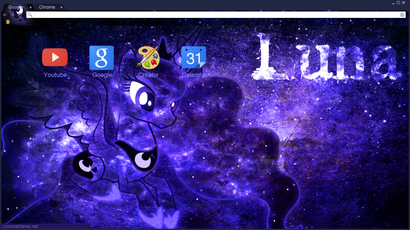 Princess Luna Google Chrome Theme by taker1986 on DeviantArt