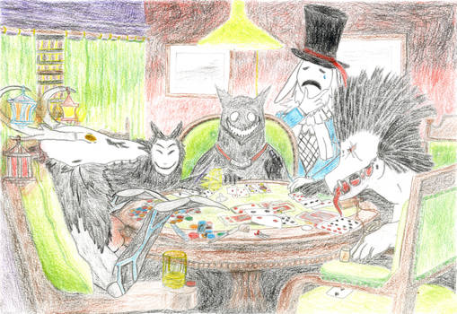 Monsters playing poker