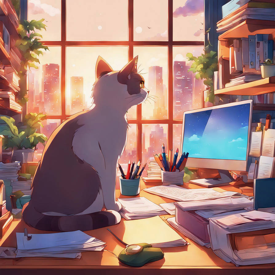 Desktop Cat by Mrrowi on DeviantArt