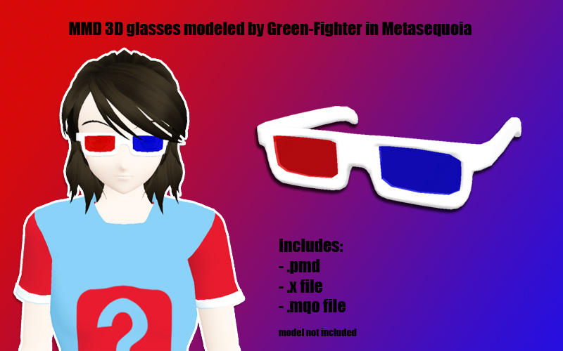 MMD 3D glasses v2+DL by Fina-Nz21 on DeviantArt