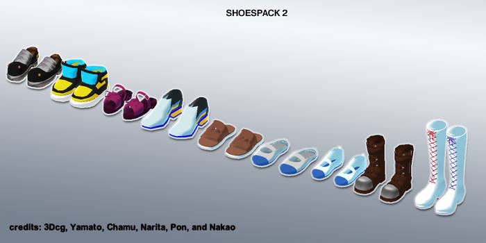 MMD shoes pack 2 update+DL