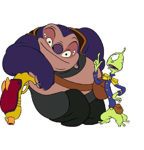 Jumba and Pleakley host One Saturday Morning by hamursh on DeviantArt